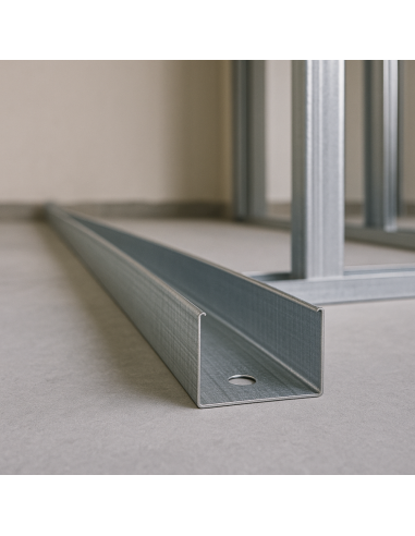 Guida U Standard 1,5 m Preforata Sp 0,6 mm Per Cartongesso 28x16x28 mm 1 Pezzo