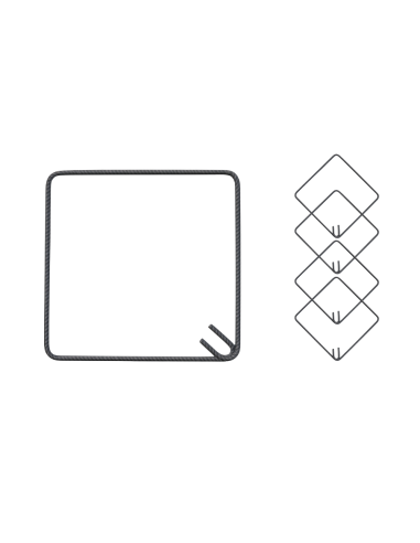 Staffe Antisismiche Armatura Ferro 40x40 cm Strutture Cemento Formati Multipli