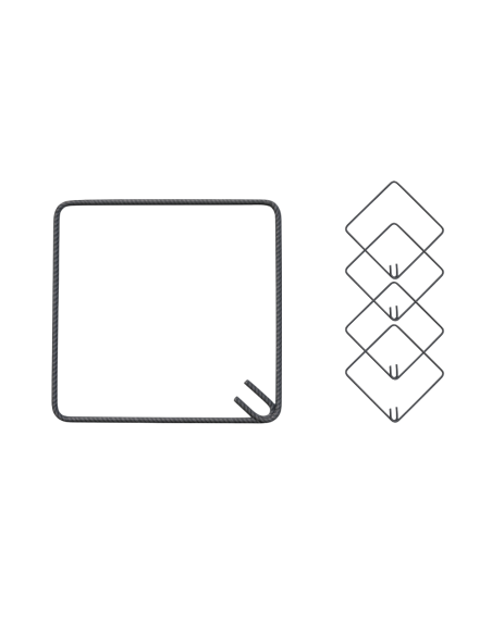 Staffe Antisismiche Armatura Ferro 40x40 cm Strutture Cemento Formati Multipli