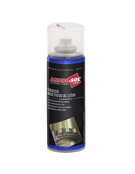 Grasso Al Litio Chiaro Multiuso Spray Per Auto E Industria 200 Ml 