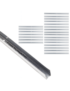 Guida U Standard 2 m Profilo Preforato Sp 0,6 mm Fissaggio Cartongesso 24 Pezzi