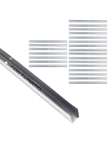 Guida U Standard 2 m Profilo Preforato Sp 0,6 mm Fissaggio Cartongesso 24 Pezzi