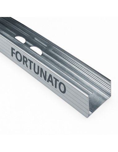 Montante C Standard 2 m Profilo Preforato Sp 0,6 mm Fissaggio Cartongesso 1 Pz