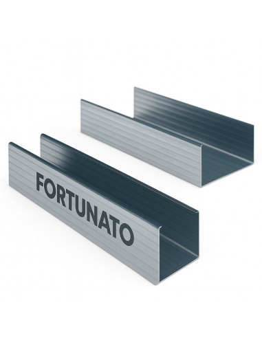 Montante C Standard 2 m Profilo Preforato Sp 0,6 mm Fissaggio Cartongesso 2 Pz