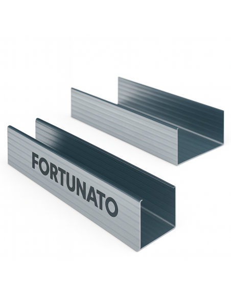 Montante C Standard 2 m Profilo Preforato Sp 0,6 mm Fissaggio Cartongesso 2 Pz