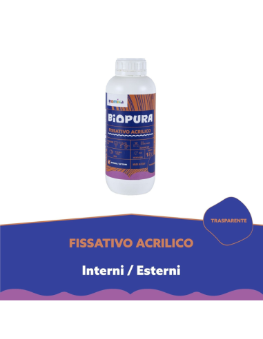Kit Fissativo Acrilico Isolante Professionale per Muri e Intonaci BIOPURA Cromika – 2 Pezzi