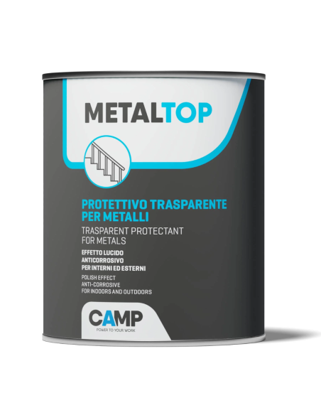 Metal Top Protettivo Trasparente Per Metalli Effetto Lucido Antiruggine 1 Litro