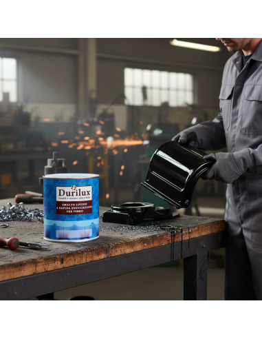 Durilux Smalto Sintetico Lucido A Rapida Essiccazione Colore Nero 525 Ral 9011