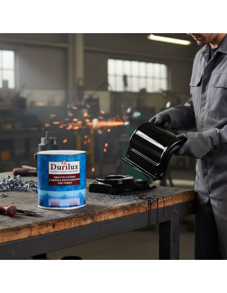 Durilux Smalto Sintetico Lucido A Rapida Essiccazione Colore Nero 525 Ral 9011