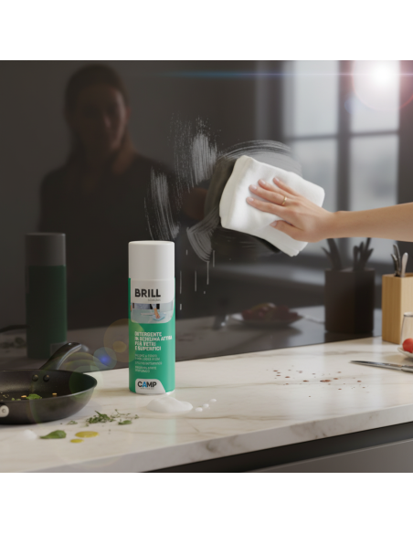 Brill Schiuma 400 ml Detergente Brillantante In Schiuma Per vetri E Superfici