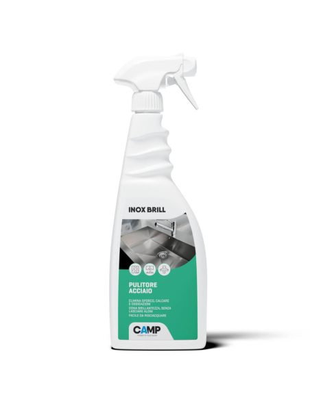 Inox Brill 750 ml Pulitore Lucidante E Protettivo Per Superfici In Acciaio 