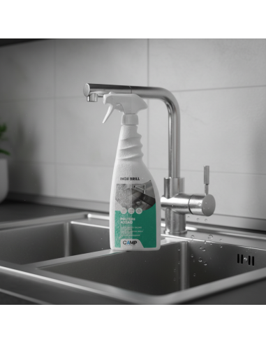 Inox Brill 750 ml Pulitore Lucidante E Protettivo Per Superfici In Acciaio 