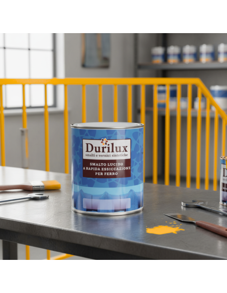 Durilux Smalto Sintetico Lucido A Rapida Essiccazione Colore Giallo 506 Ral 1003 DURIPLASTIC - foto 5