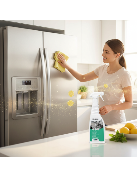 KIT 6 Inox Brill  Da 750 ml Pulitore Lucidante E Protettivo Per Superfici In Acciaio 