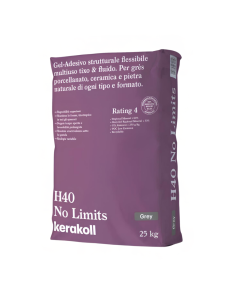 Gel Adesivo Strutturale H40 No Limits Grigio 25 Kg Incollaggio Kerakoll