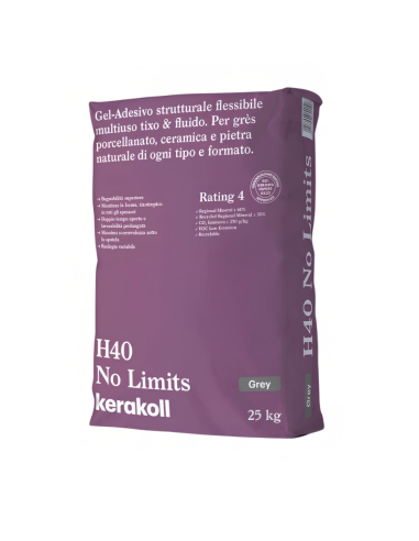 Gel Adesivo Strutturale H40 No Limits Grigio 25 Kg Incollaggio Kerakoll