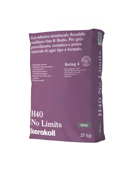 Gel Adesivo Strutturale H40 No Limits Grigio 25 Kg Incollaggio Kerakoll