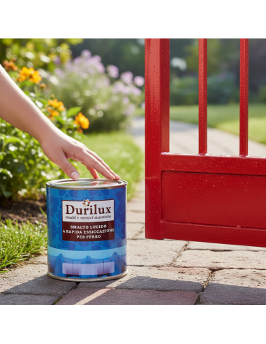 Durilux Smalto Sintetico Lucido A Rapida Essiccazione Colore Rosso 514 Ral 3000 DURIPLASTIC - foto 5