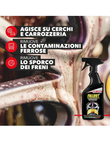 Fallout Iron Remover 500 ml Decontaminante Ferroso Per Cerchi E Carrozzeria