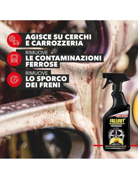 Fallout Iron Remover 500 ml Decontaminante Ferroso Per Cerchi E Carrozzeria