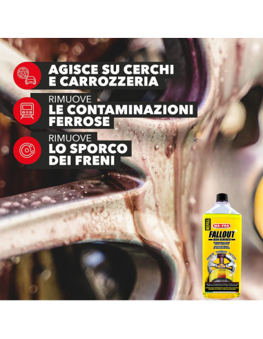 Fallout Iron Remover 1000 ml Decontaminante Ferroso Per Cerchi E Carrozzeria