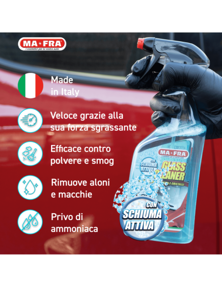 Glass Cleaner 500 ml Sgrassatore per Vetri e Cristalli Auto  