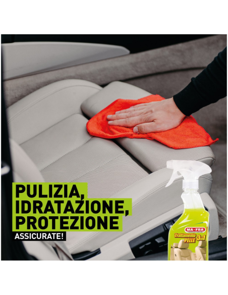 Trattamento 3 In 1 Pelle Per Auto Pulizia Idratazione Protezione 500 ml