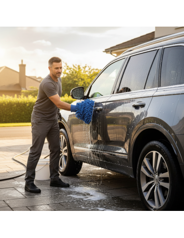 Guanto In Microfibra Per Lavaggio Auto Double Face 30x20 cm