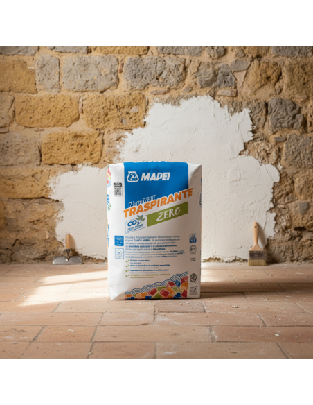Mapewall Traspirante Intonaco Bianco Fibrorinforzato Calce Aerea 25 Kg