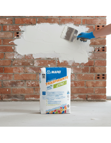 Mapewall Traspirante Intonaco Bianco Fibrorinforzato Calce Aerea 25 Kg