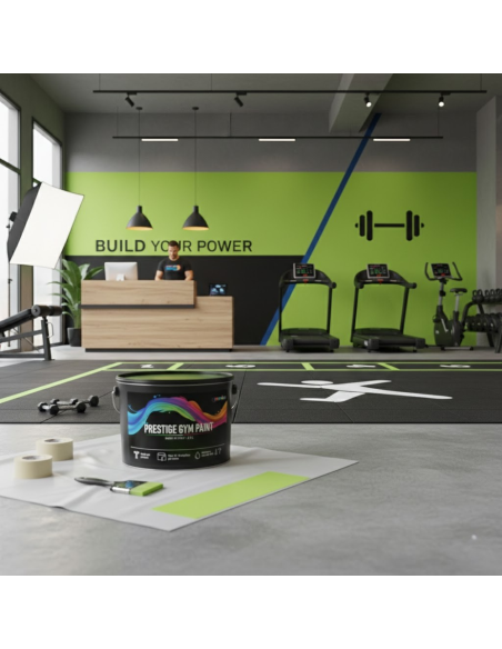 Pittura Murale Prestige Gym Paint Per Palestre Lavabile Coprente Verde Lime