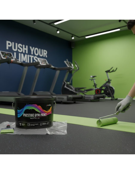 Pittura Murale Prestige Gym Paint Per Palestre Lavabile Coprente Verde Lime