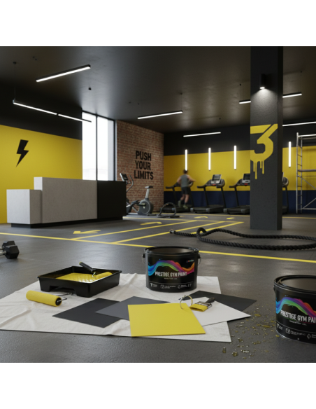 Pittura Murale Prestige Gym Paint Per Palestre Lavabile Coprente Giallo Limone