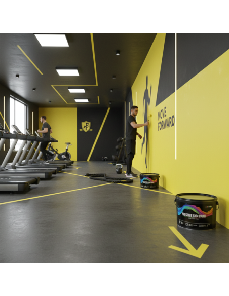 Pittura Murale Prestige Gym Paint Per Palestre Lavabile Coprente Giallo Limone
