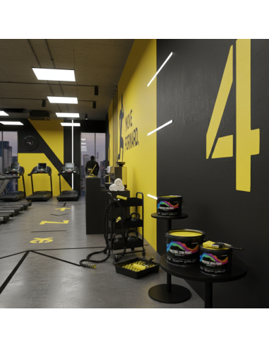 Pittura Murale Prestige Gym Paint Per Palestre Lavabile Coprente Giallo Limone