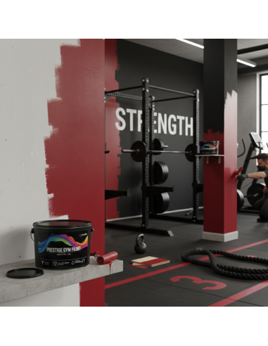 Pittura Murale Prestige Gym Paint Per Palestre Lavabile Coprente Rosso Rubino