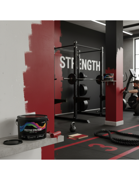 Pittura Murale Prestige Gym Paint Per Palestre Lavabile Coprente Rosso Rubino