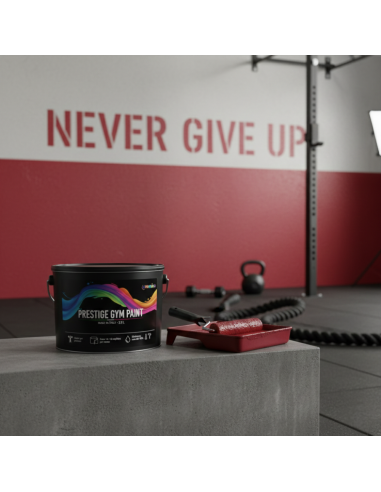 Pittura Murale Prestige Gym Paint Per Palestre Lavabile Coprente Rosso Rubino