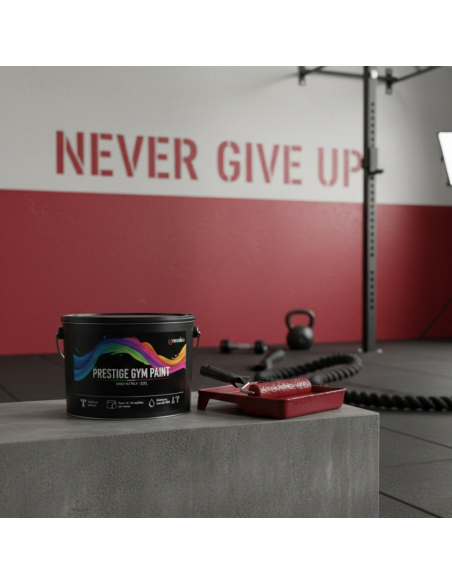 Pittura Murale Prestige Gym Paint Per Palestre Lavabile Coprente Rosso Rubino