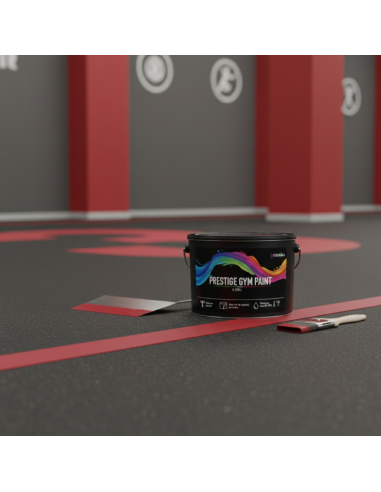Pittura Murale Prestige Gym Paint Per Palestre Lavabile Coprente Rosso Rubino