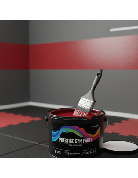 Pittura Murale Prestige Gym Paint Per Palestre Lavabile Coprente Rosso Rubino