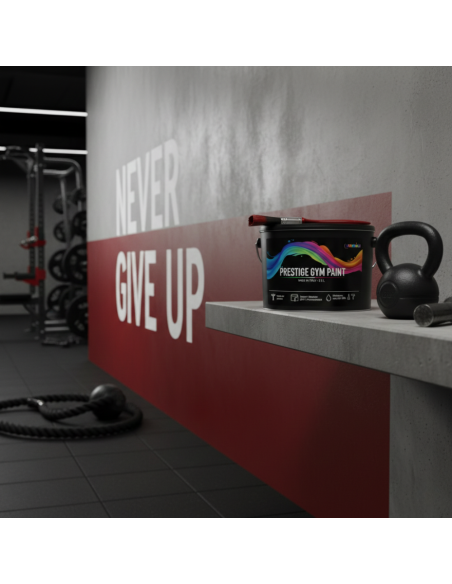 Pittura Murale Prestige Gym Paint Per Palestre Lavabile Coprente Rosso Rubino
