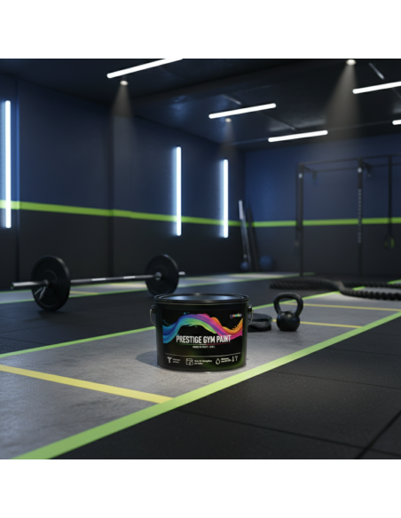 Pittura Murale Prestige Gym Paint Per Palestre Lavabile Coprente Nero Premium