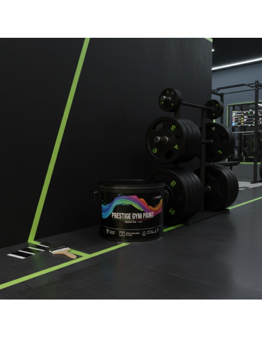 Pittura Murale Prestige Gym Paint Per Palestre Lavabile Coprente Nero Premium