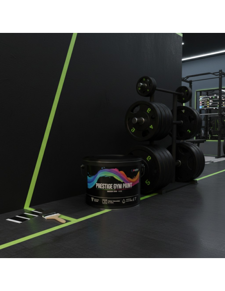 Pittura Murale Prestige Gym Paint Per Palestre Lavabile Coprente Nero Premium