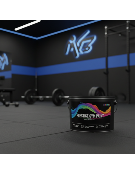 Pittura Murale Prestige Gym Paint Per Palestre Lavabile Coprente Nero Premium