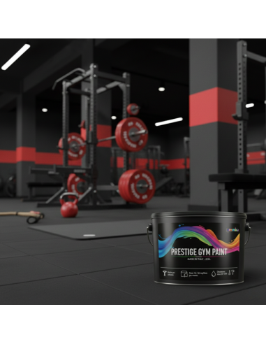 Pittura Murale Prestige Gym Paint Per Palestre Lavabile Coprente Nero Premium