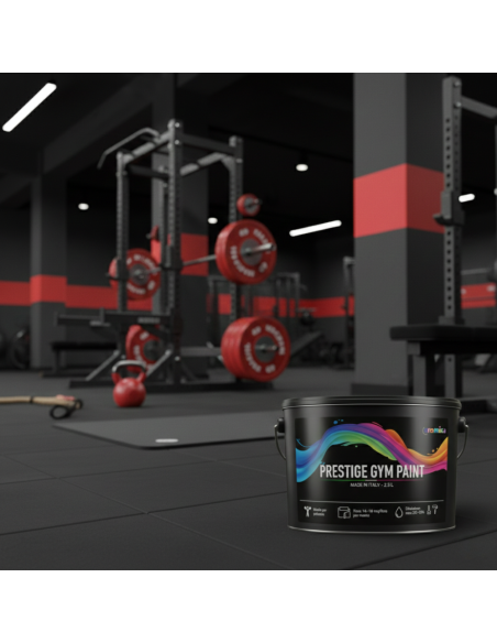 Pittura Murale Prestige Gym Paint Per Palestre Lavabile Coprente Nero Premium