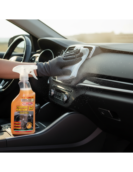 Trattamento 3in1 Plastiche 500 ml Pulizia Ravvivo E Protezione Per Auto  