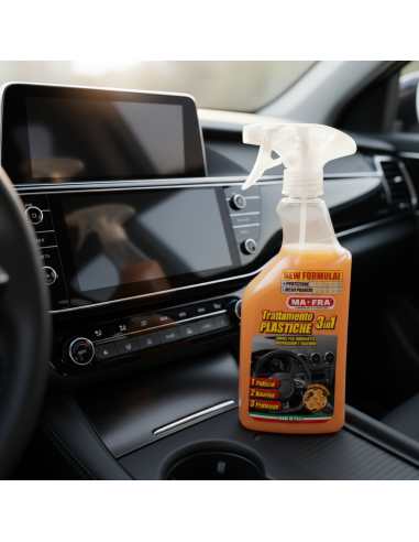 Trattamento 3in1 Plastiche 500 ml Pulizia Ravvivo E Protezione Per Auto  